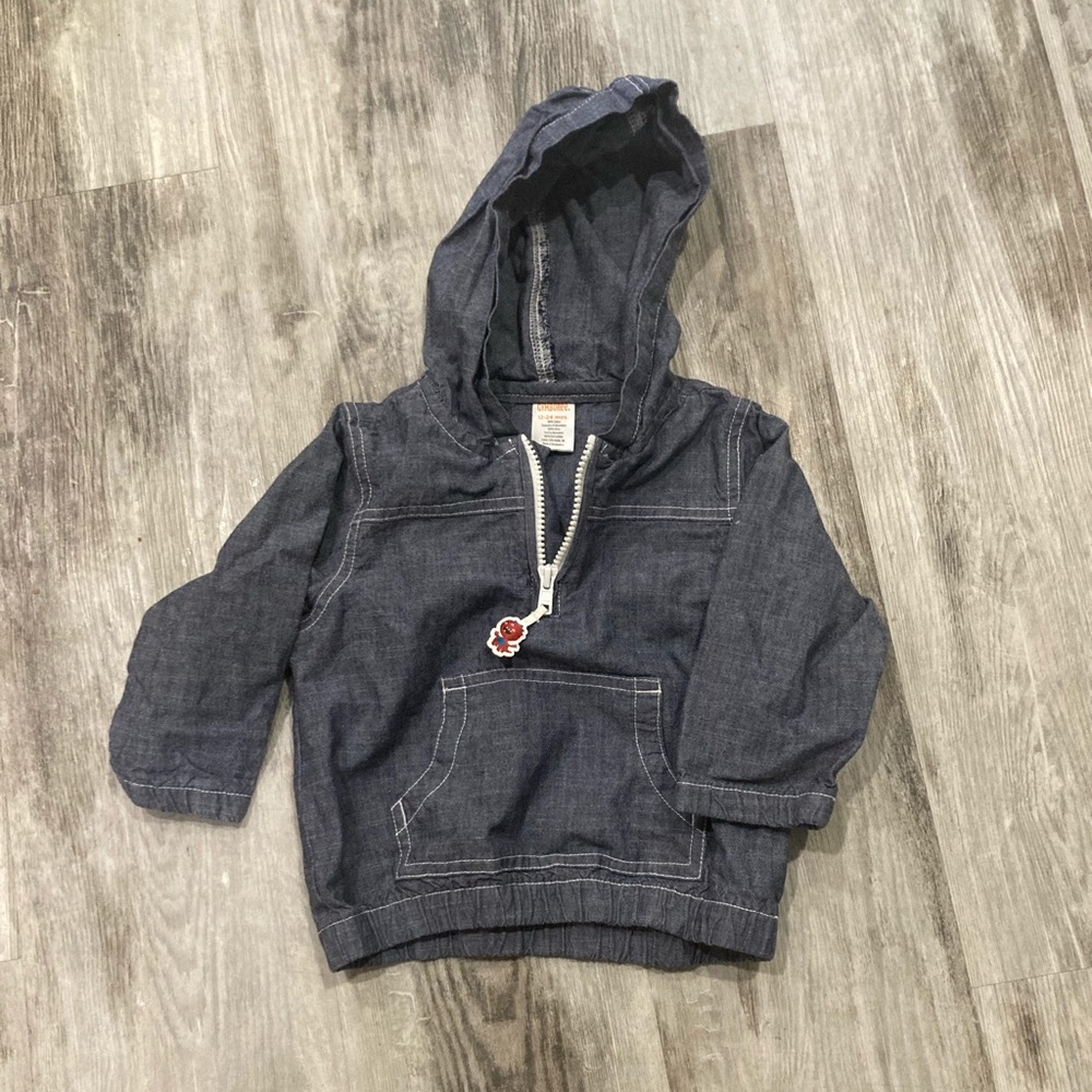 GYMBOREE 100% cotton hooded top/lightweight jacket